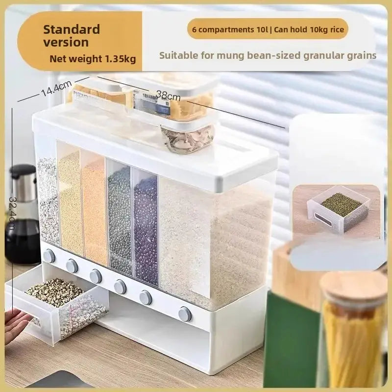 5 in 1 Cereal Dispenser for Kitchen, Rice & Grain Container