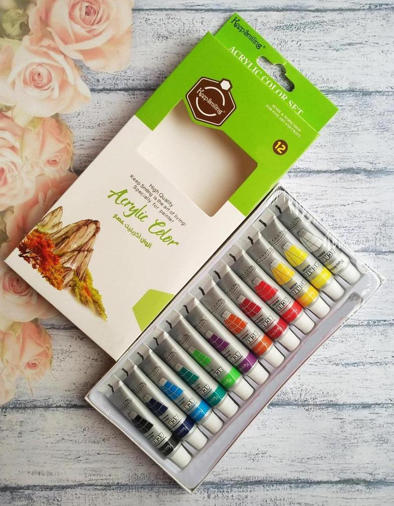 Keep Smiling 6ml Acrylic Paint Set of 12 Colors