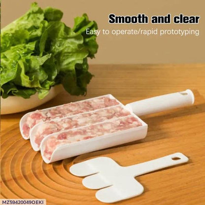 White Kabab Maker with 3-Section Mold ABS Plastic