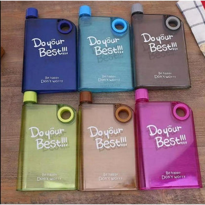 Ultra-Slim Notebook Water Bottle with Motivational Design