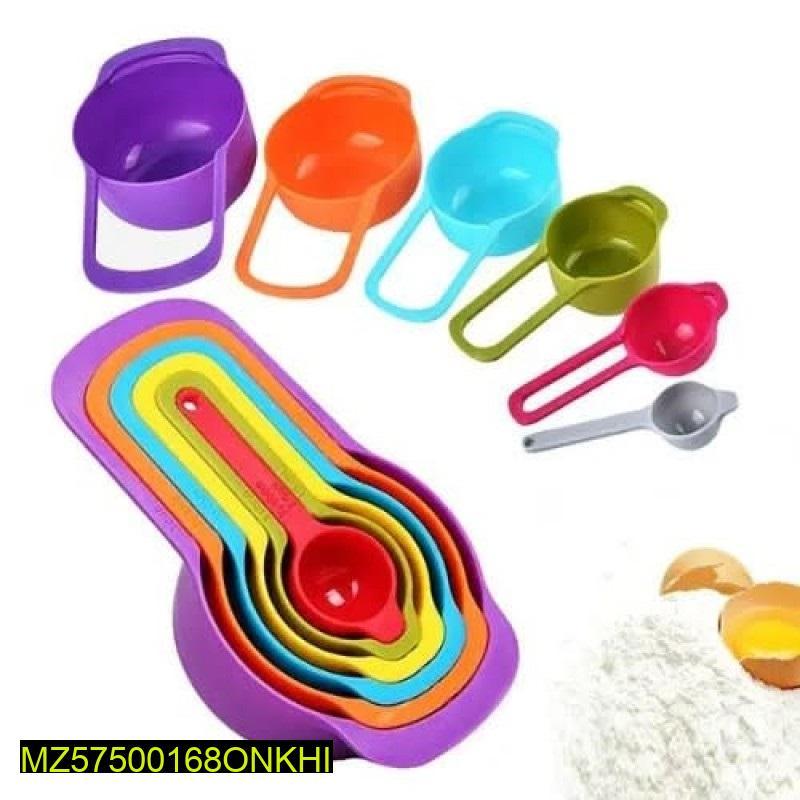 Rainbow Measuring Cups Set for Baking Cooking