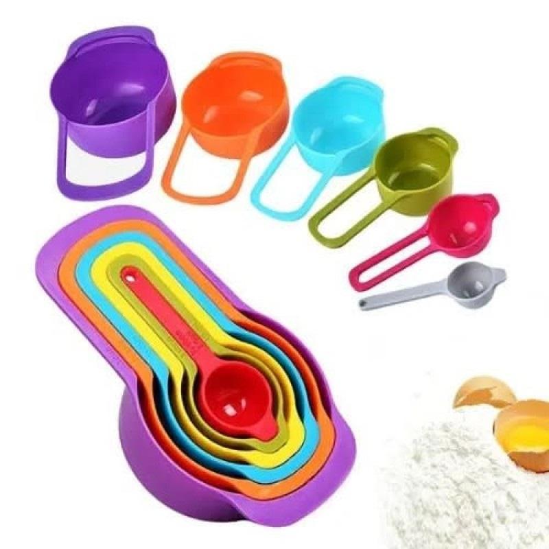 Rainbow Measuring Cups Set for Baking Cooking
