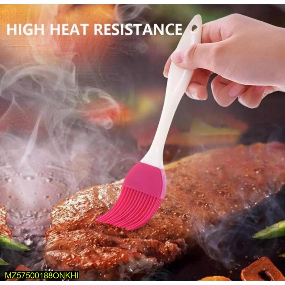Premium Silicone Basting Brush Pink Bristles High Heat Resistant