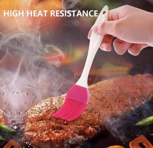 Premium Silicone Basting Brush Pink Bristles High Heat Resistant
