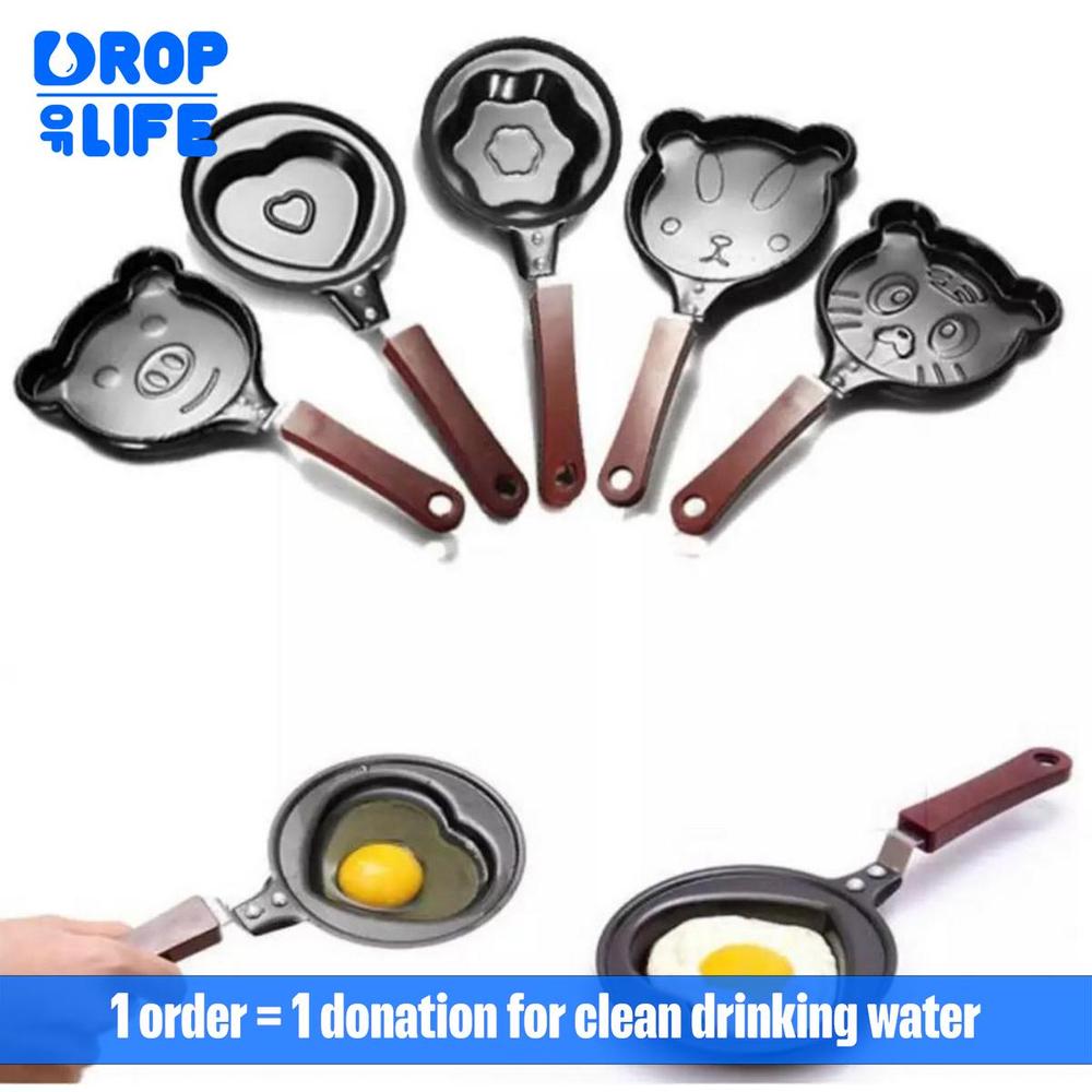 Stainless Steel Mini Frying Pan 12cm Black Animal Design