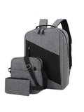 Grey Nylon Laptop Bag Set of 3