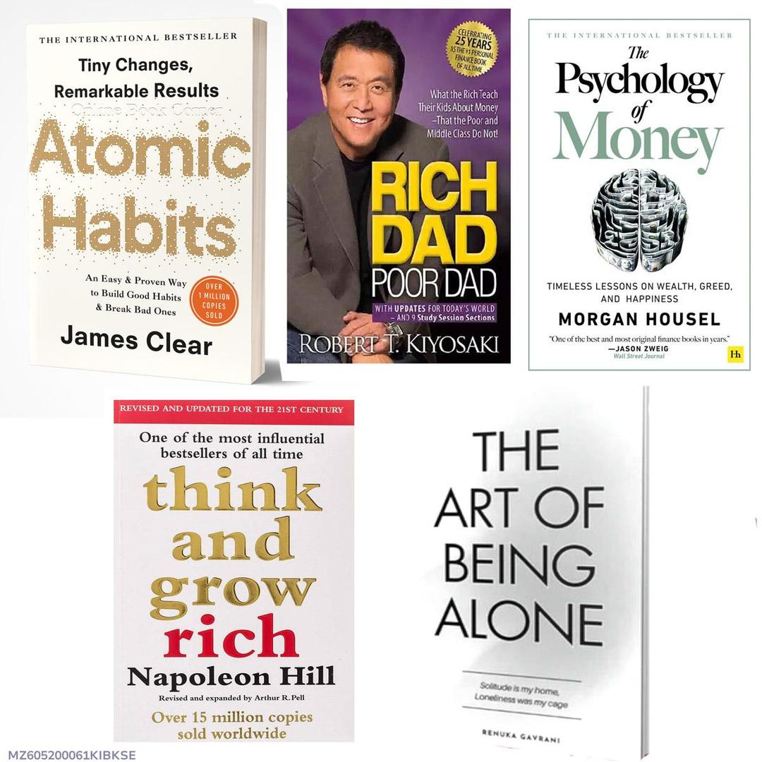 Premium Pack of 5 Bestselling English Novels A5 Size