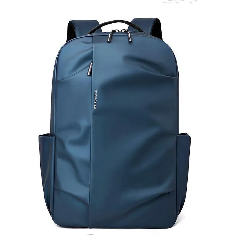 Men Black PU Leather Backpack 18" Daily Use