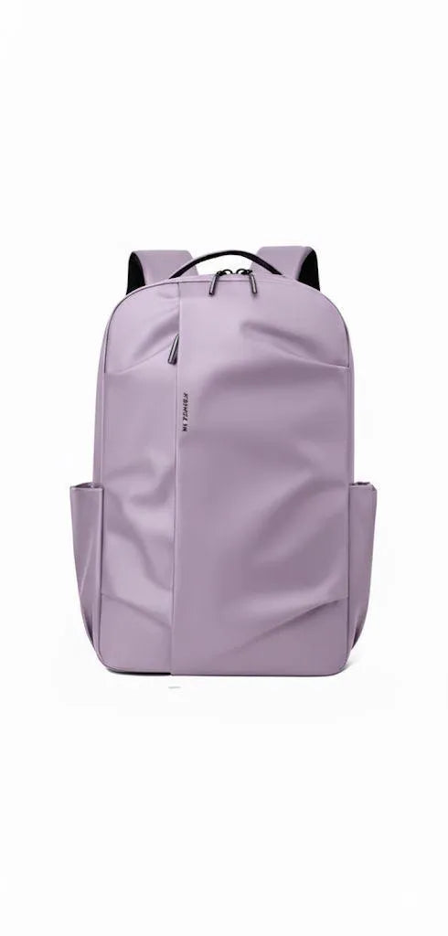 Men Black PU Leather Backpack 18" Daily Use