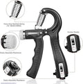 Countable Hand Gripper Adjustable Resistance Black
