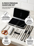 9-Piece Precision Manicure Set Stainless Steel