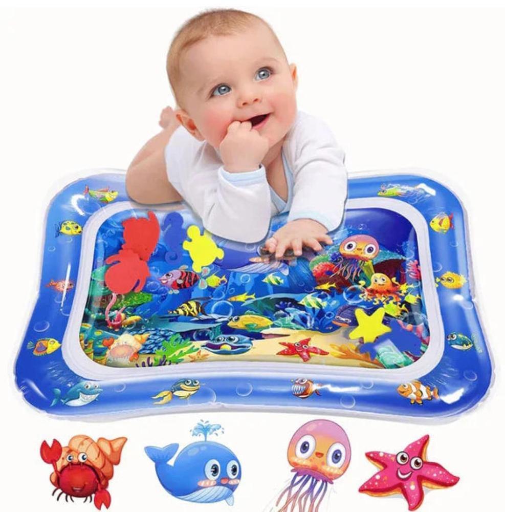 Blue Polyester Baby Tummy Time Mat for 3-36M