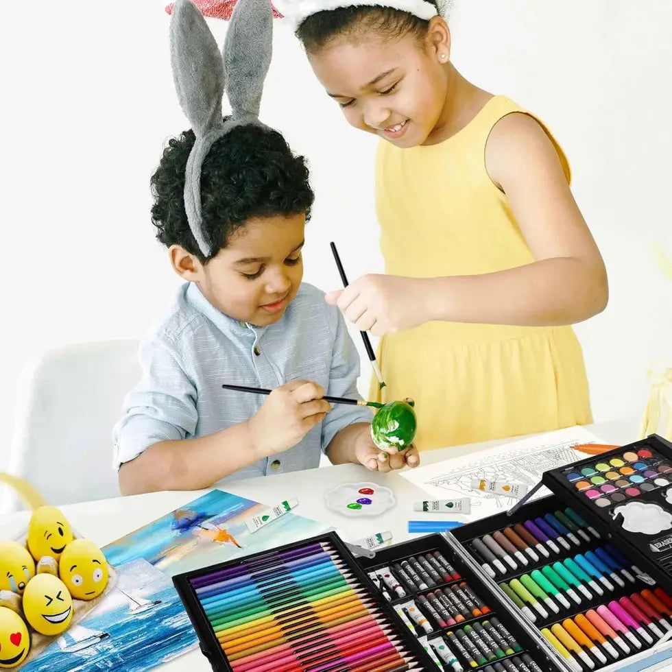 145-Piece Kids Coloring, Drawing & Painting Art Kit – Creative Gift Set for Kids