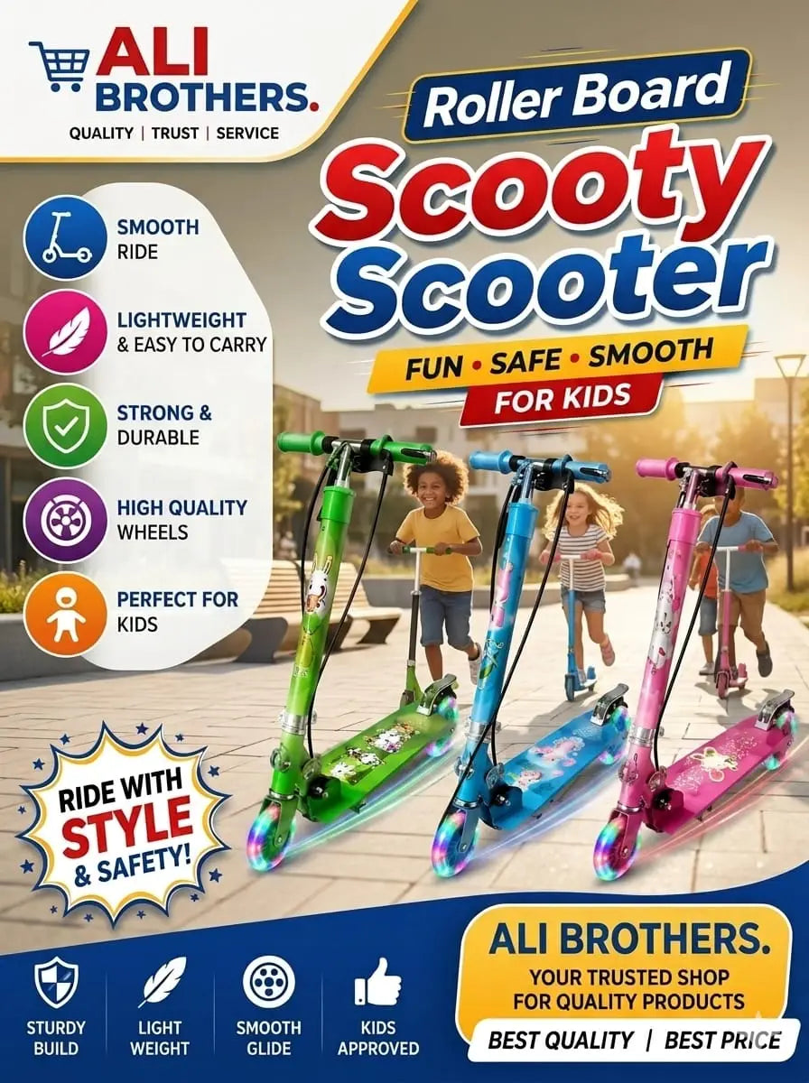Lucro Scooter for Kids Heavy-Duty Outdoor e wheels Scotty with Adjustable Handlebar Strong Frame, Lightweight, Smooth and Fun Ride Kids Scooty Cycle, Kids chcle