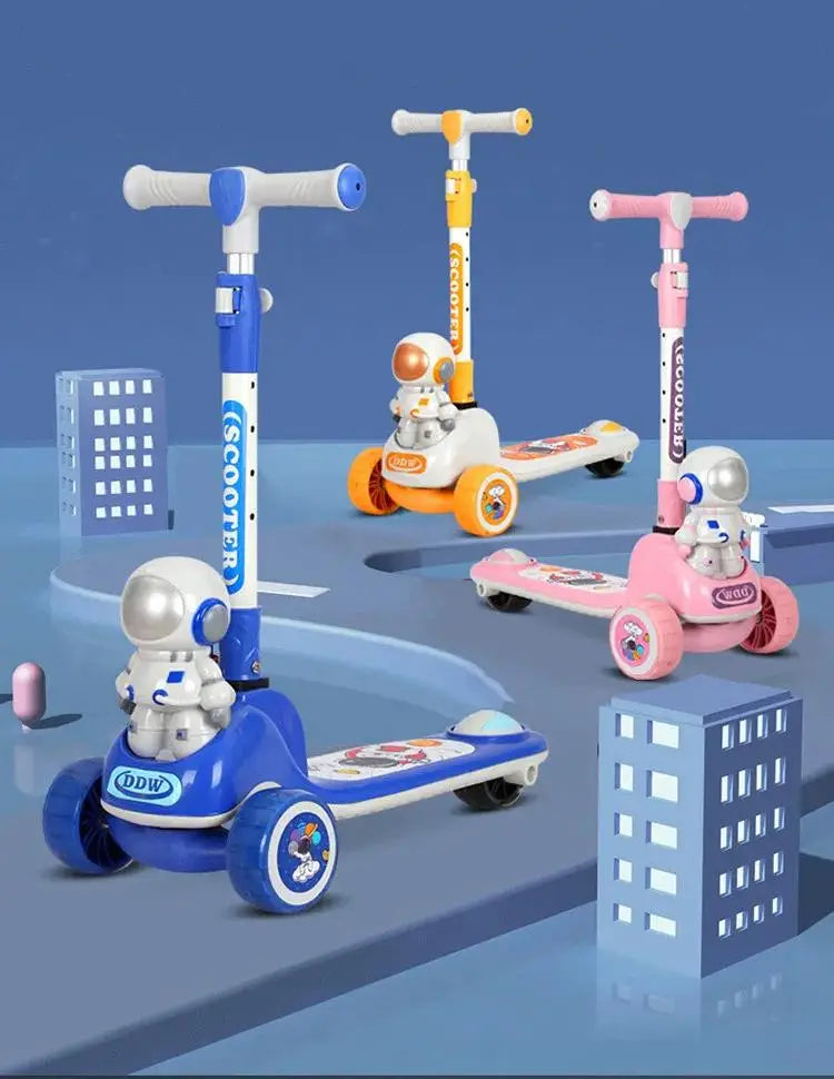 Adjustable Flexible Astronaut Scooter Kids Scooty With Light & Music