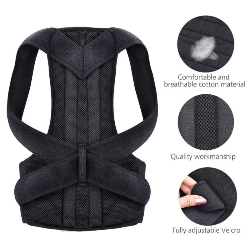 Back Pain Relief Posture Corrector Belt | Adjustable Support for Spine, Shoulder & Lumbar Alignment | XXL