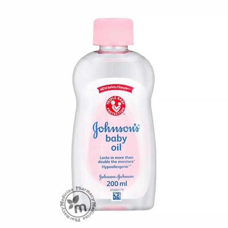 Johnson’s Baby Oil 200ml Pink Bottle for Daily Moisture