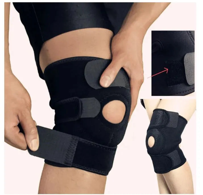 Adjustable Open Patella Knee Support Brace | Compression Knee Cap for Gym, Running, Walking & Sports | Joint Support for Men & Women | Random Color