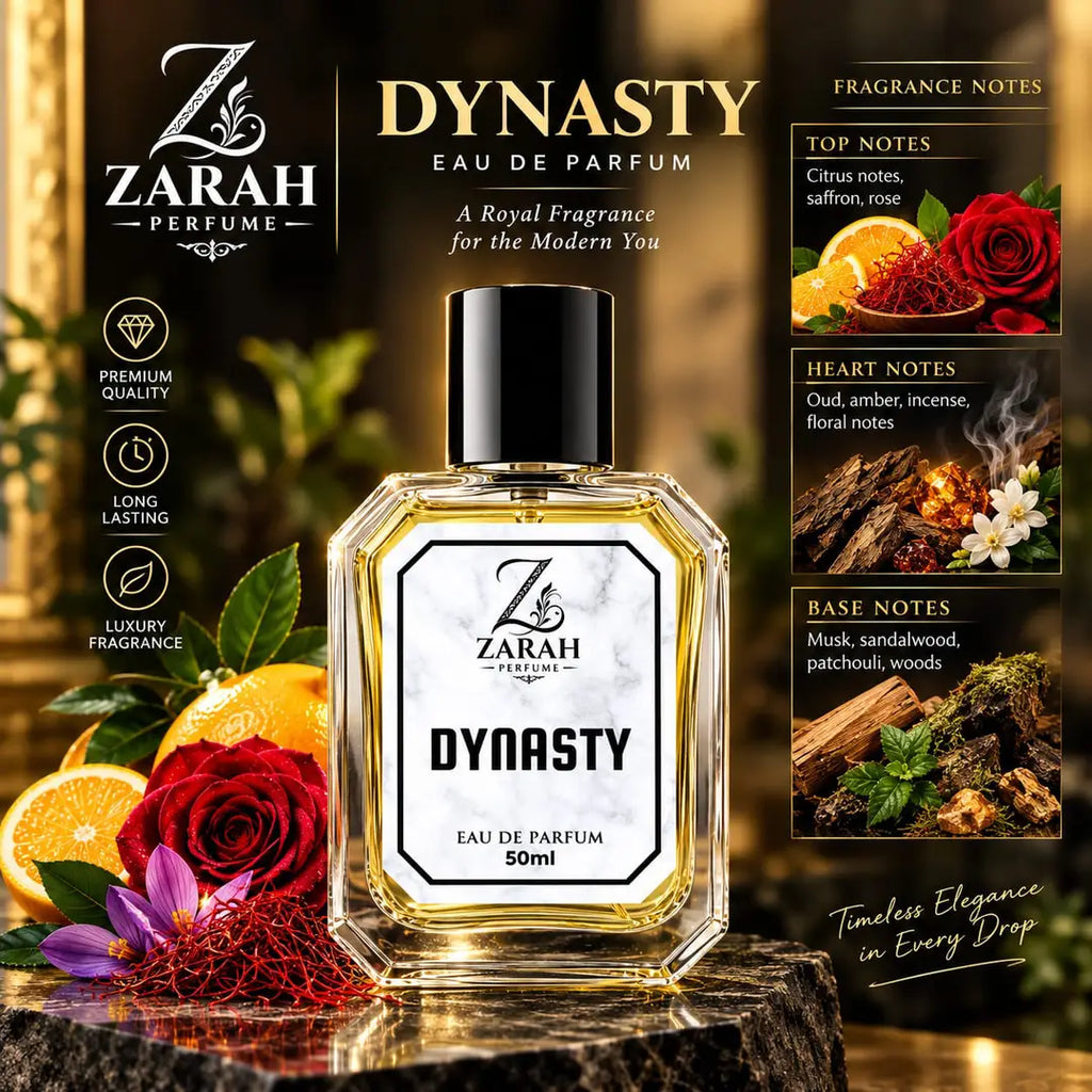 12 Hrs Sweat Resistance Dynasty Perfume | Zarah Perfume 50ML