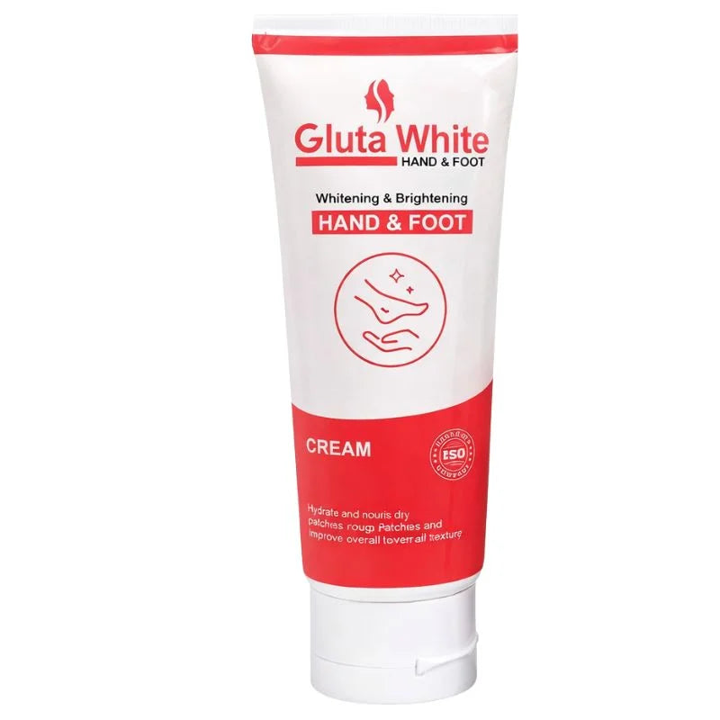 Gluta White ہینڈ اینڈ فٹ وائٹننگ کریم 100 ملی لیٹر | بہترین وائٹننگ، موئسچرائزنگ اور برائٹننگ