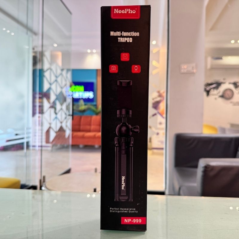 Nepho NP-999 2-in-1 ٹرائی پاڈ اور ایکسٹینڈ ایبل سیلفی اسٹک | ایڈجسٹ ایبل ہائٹ، یونیورسل اسمارٹ فون اور کیمرا ماؤنٹ | پورٹیبل فوٹوگرافی اسٹینڈ
