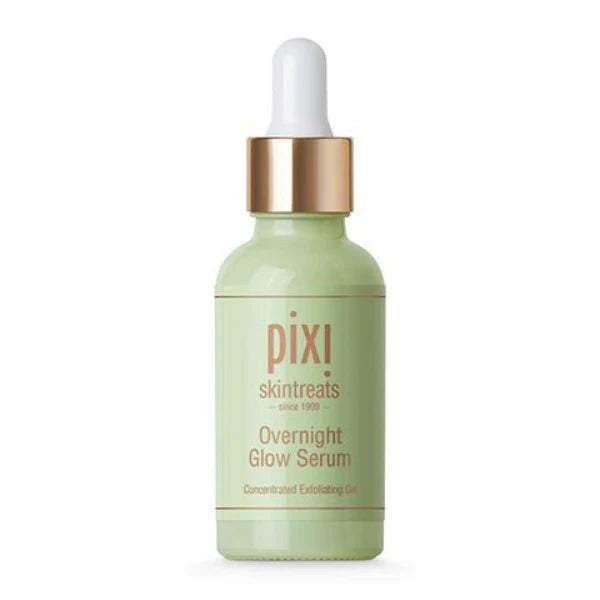 Pixi Overnight Glow Serum 30ml جلد کو نکھارنے اور چمکدار بنانے والا سیرم، 10 فیصد گلائیکولک ایسڈ اور وٹامنز کے ساتھ۔