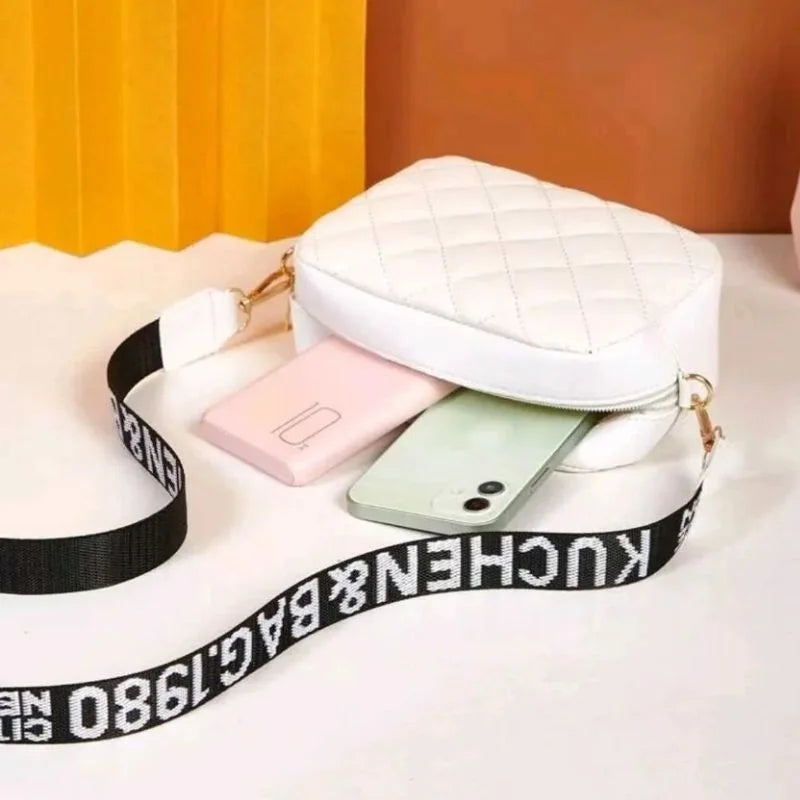 White Leather Handbag for Girls & Women | Stylish Shoulder & Crossbody Bag | Daily Use & Gift