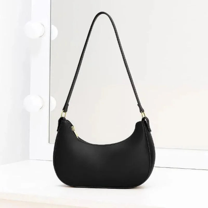 Black Luxury Fashion Hand Bag for Girls & Ladies | Stylish Shoulder & Crossbody Bag | Long Strap