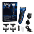 Kemei USB الیکٹرک ہیئر کلپر | ماڈل KM-5560 | ریچارج ایبل ہیئر ٹرمر مع نوز ٹرمر اٹیچمنٹ | پروفیشنل گرومنگ کٹ
