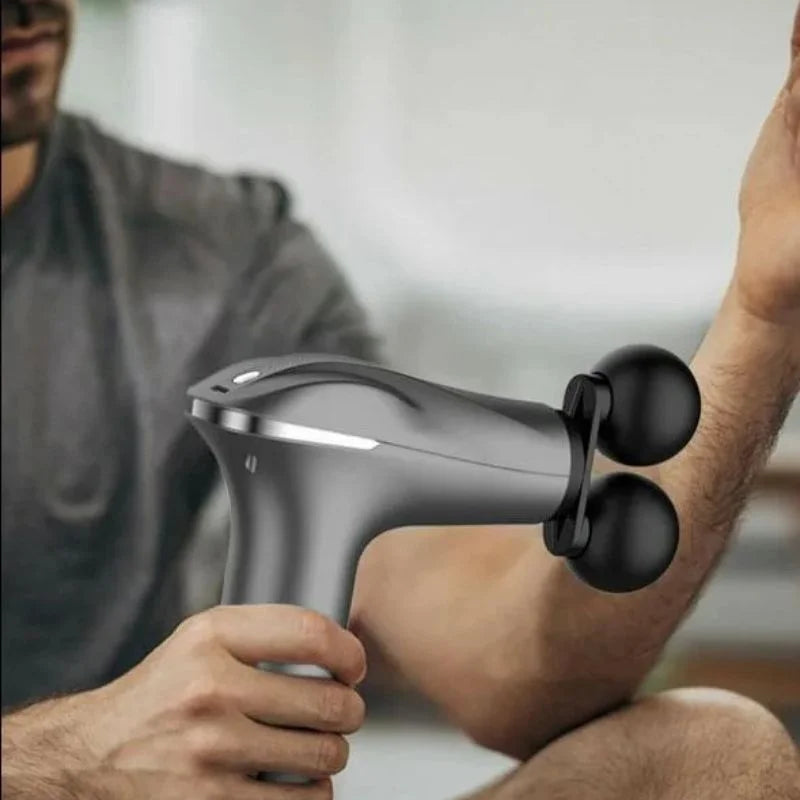 فیشل ٹشو مساج گن | ماڈل BLD-329 | ریچارج ایبل مساج گن | LCD ڈسپلے | پٹھوں کی بحالی اور درد سے نجات کے لیے 4 مساج ہیڈز