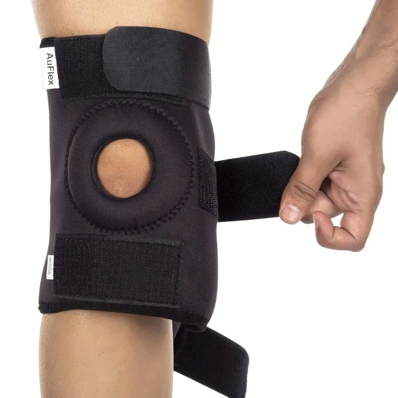 Adjustable Open Patella Knee Support Brace | Compression Knee Cap for Gym, Running, Walking & Sports | Joint Support for Men & Women | Random Color