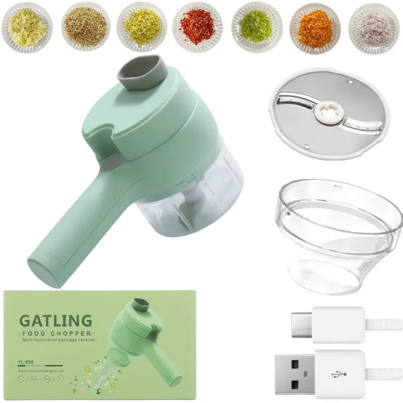 Electric Food Chopper & Vegetable Cutter | Multifunctional USB Rechargeable Food Processor | Chopping, Slicing, Grating & Grinding
