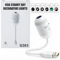 2-in-1 USB Galaxy Star Projector Night Light | 6 Projection Lenses | Adjustable Brightness Starry Sky & Night Lamp