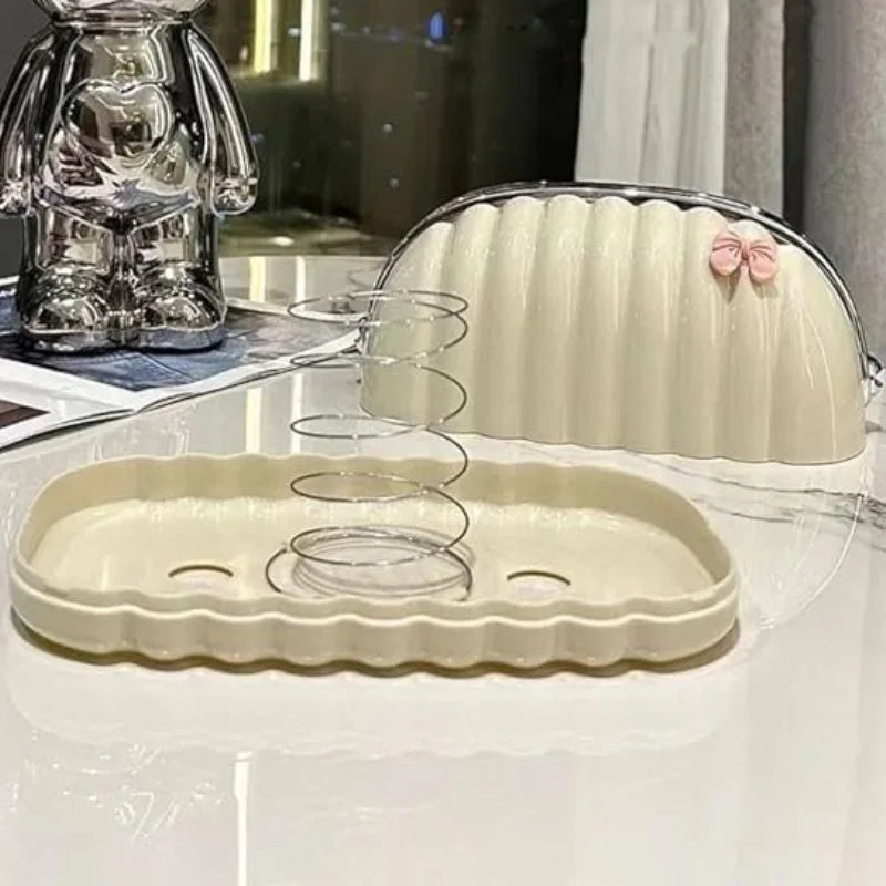 Shell Shape Tissue Box Holder | Elegant Wave Pattern Tissue Dispenser | Decorative Napkin Holder for Home & Office